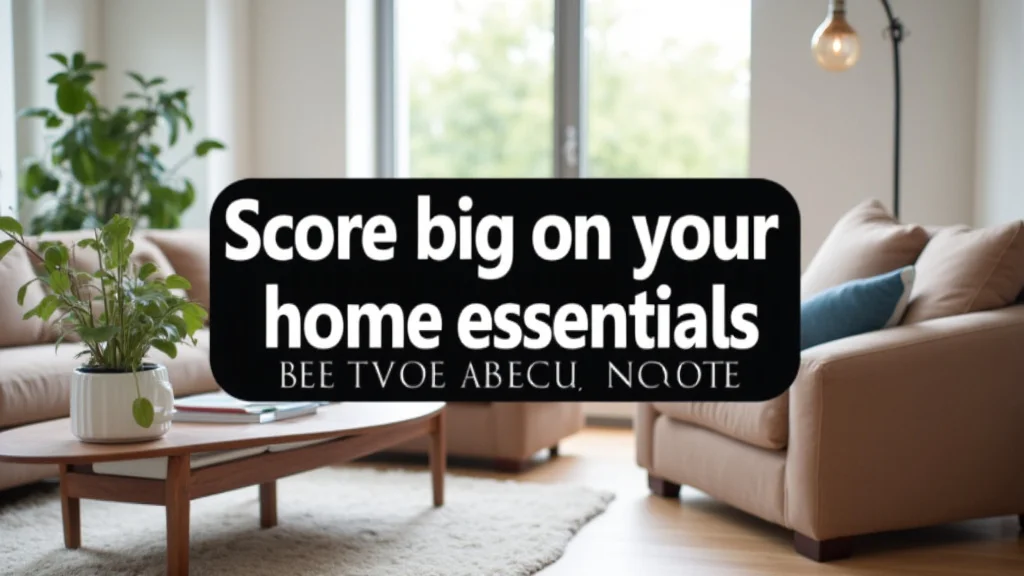 This image shows a table filled with home essentials for a sale, suggesting Score Big On Your Home Essentials Sale Finds.