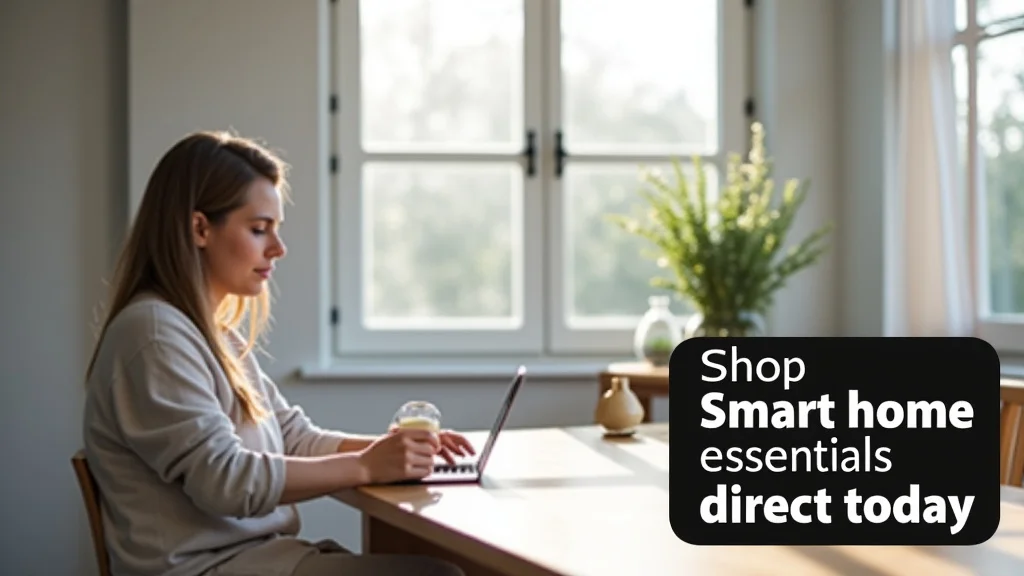 The image shows a variety of smart home devices available from Shop Smart Home Essentials Direct Today.